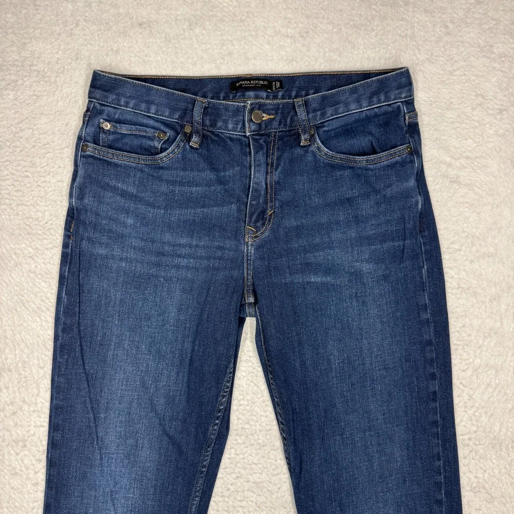 Banana Republic Straight Fit Jeans Blue Denim Pants Men's Size 32x36